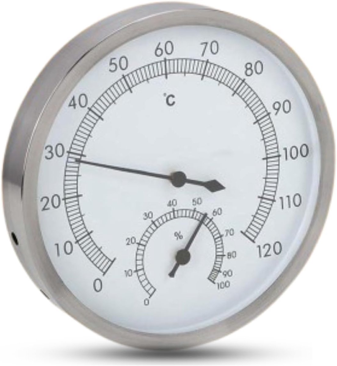 Sauna thermometer hygrometer - RVS - 2-in-1 functie - Perfect voor optimale sauna ervaringen - ShopVlot