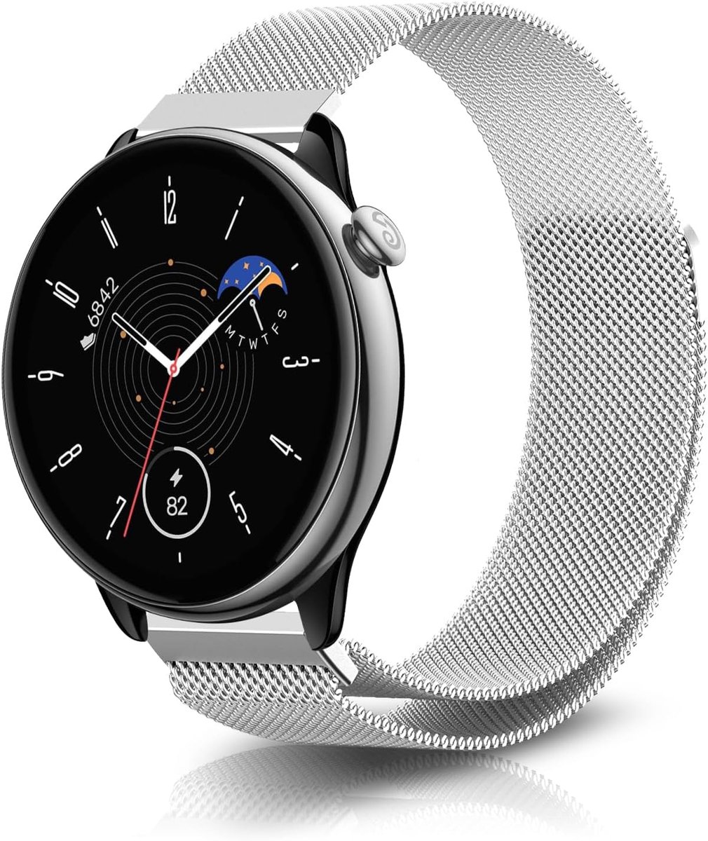 Horlogeband 20mm - Metaal Mesh - Magnetische Sluiting - Stijlvolle vervangband voor Amazfit - ShopVlot