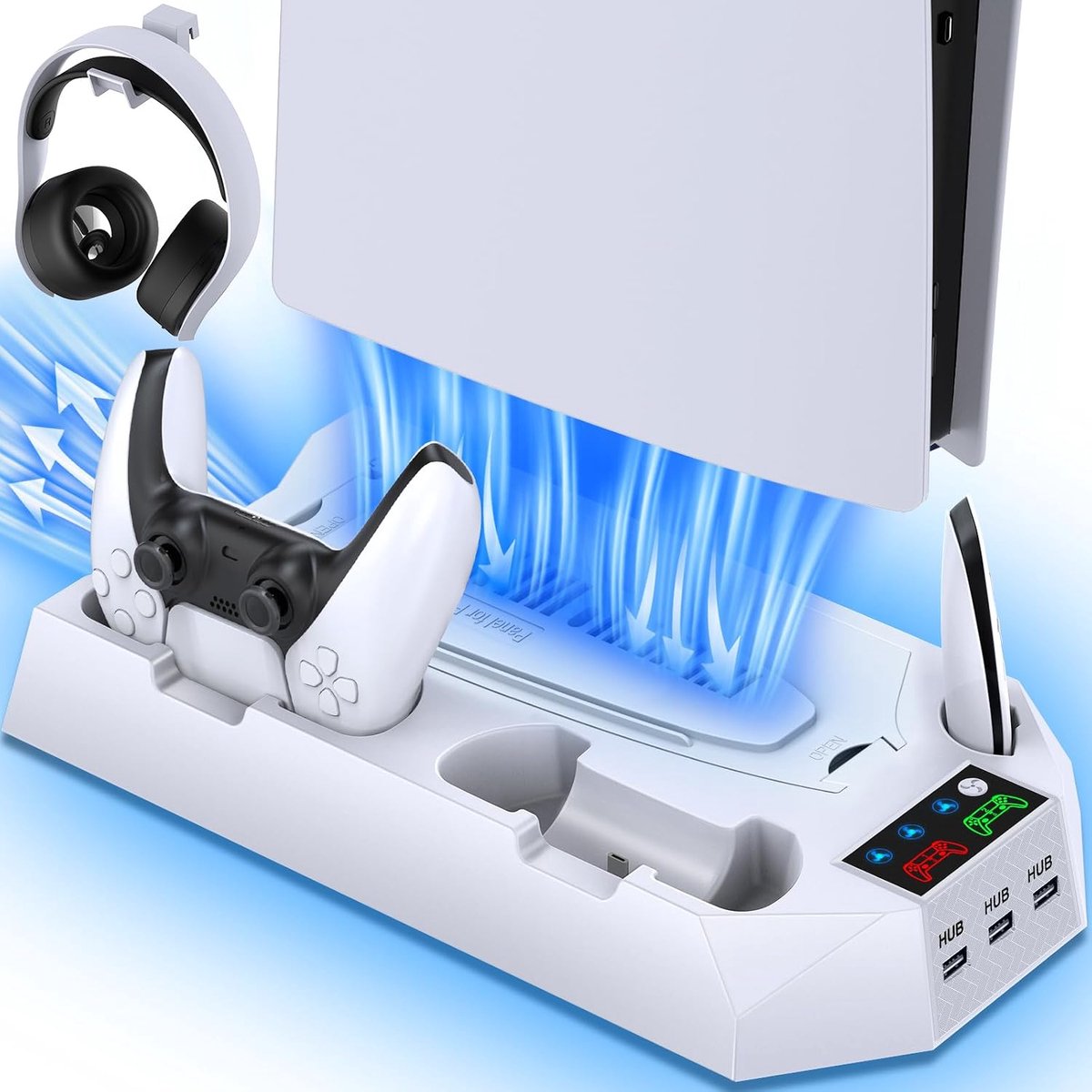 Laadstation voor PS5-controller - Wit - Snel opladen - Altijd klaar voor actie - ShopVlot