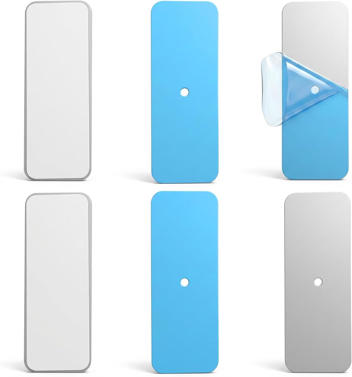 metalen strips voor magnetische onderbouwlampen - 7,5 x 2,8 cm - zelfklevend - ideaal voor bevestiging - ShopVlot