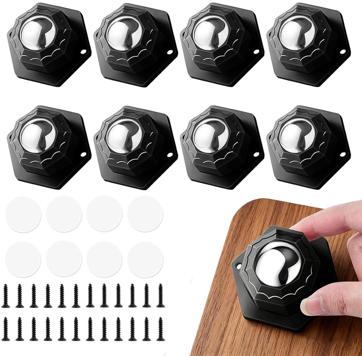 Meubels wielen 8 stuks - zware belasting - zelfklevend - 360° soepel rollen voor eenvoudig verplaatsen - ShopVlot