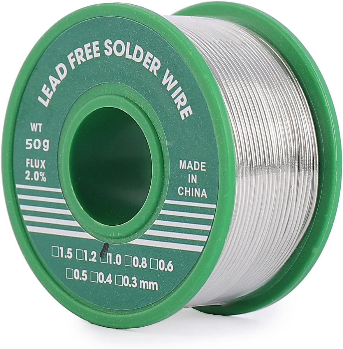 Loodvrije soldeerdraad 50 g - dunne draad Sn99.3 Cu0.7 met harskern 1 mm - milieuvriendelijk - veilig en snel solderen - ShopVlot