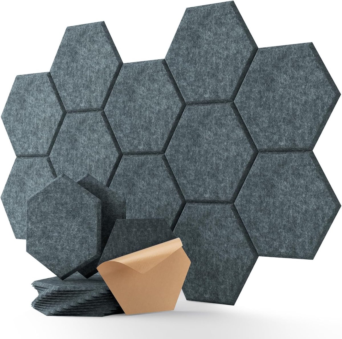 Geluiddempende panelen 30 x 26 cm - zelfklevend - hoge dichtheid schuim - ideale geluidsisolatie voor wanden - ShopVlot