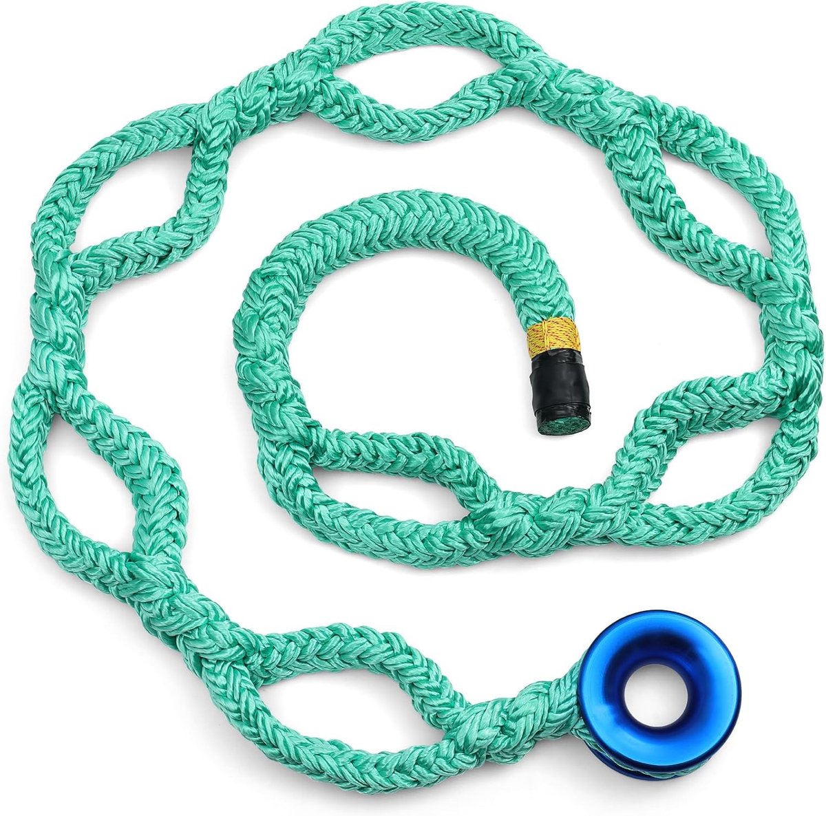 Hebeseil met Ring 3.5cm x 210cm - Robuust groen polyester - 70 kN/6800 kg - Ideaal voor boomklimwerkzaamheden - ShopVlot
