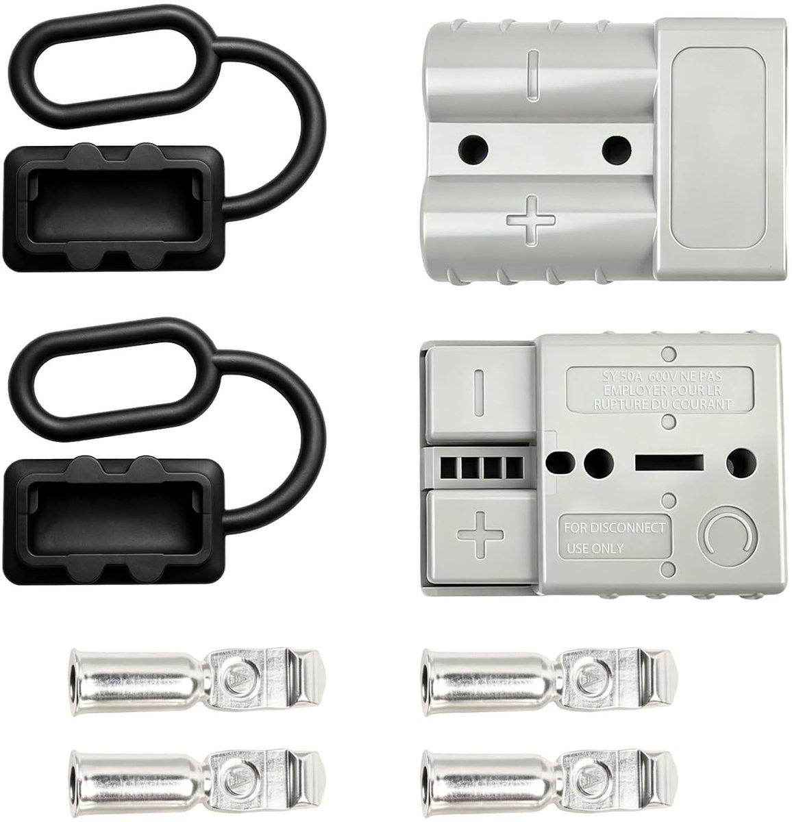 Accuaansluitstekker 50 A - Quick Connect - Snelaansluiting - Ideaal voor auto, camper en motorfiets - ShopVlot