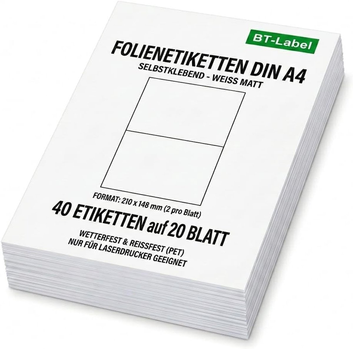 Zelfklevende labels 210 x 148 mm - polyester - weerbestendig - ideaal voor buitengebruik - ShopVlot