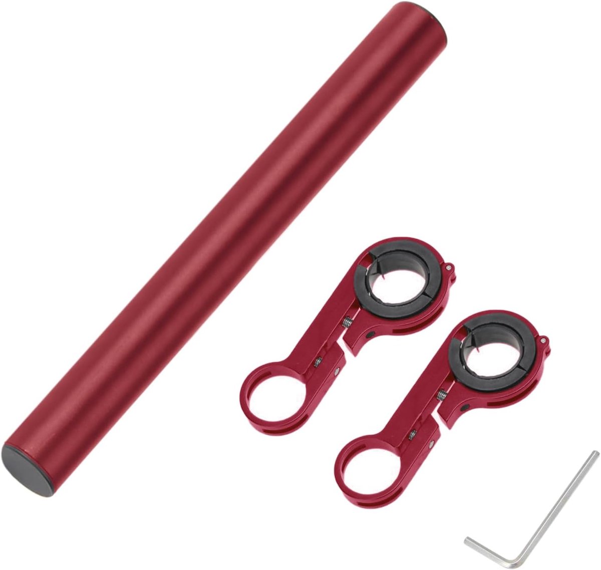 Fiets stuurverlenging 20cm - aluminium - dubbel bevestigingsmechanisme - verhoogt rijcomfort - ShopVlot