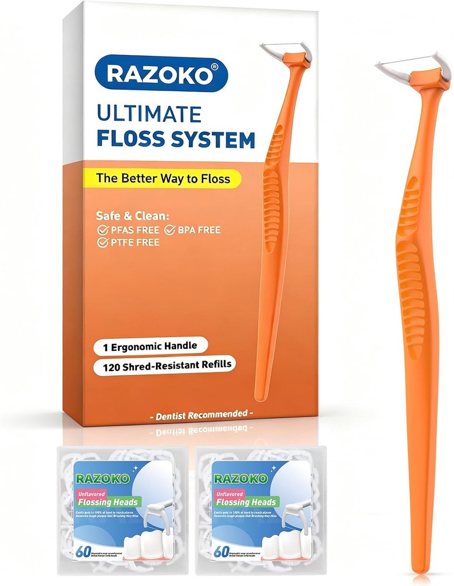 Flossenset herbruikbaar - extra sterke tandzijde - PTFE- en PFAS-vrij - optimale mondhygiëne - ShopVlot
