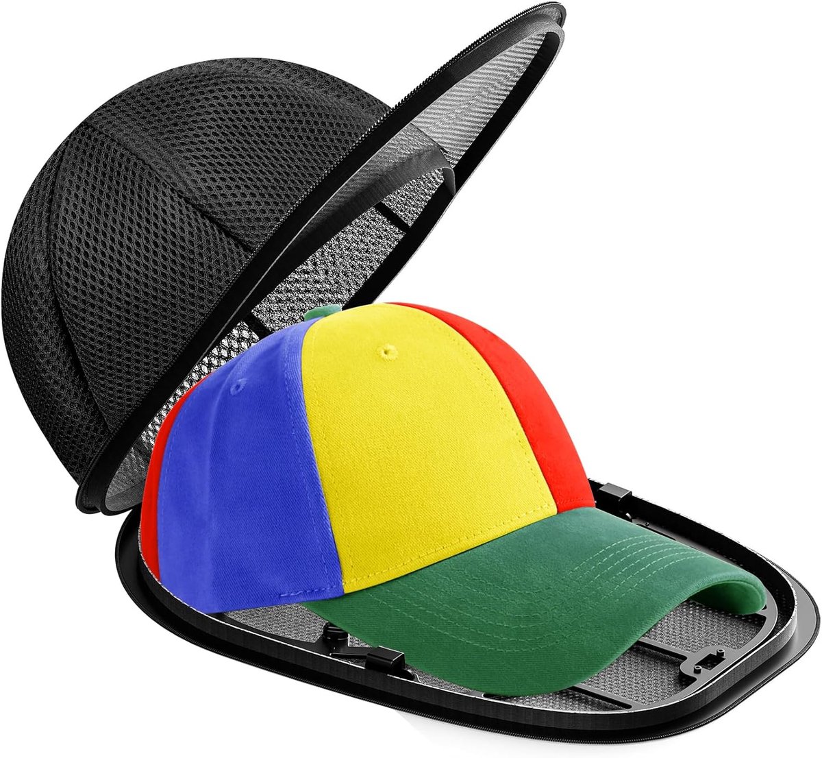 Capwasmachine voor baseball caps - wasnet en opslag - houdt caps in perfecte vorm - ideaal voor onderweg - ShopVlot