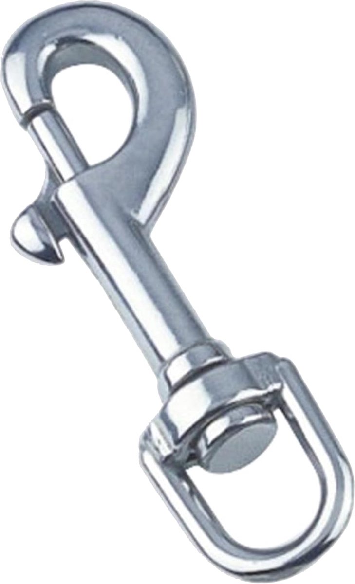 Carabiner 5x90mm - Roestvrij staal A4 - D-Oog haak - Voor professioneel en privé gebruik - ShopVlot