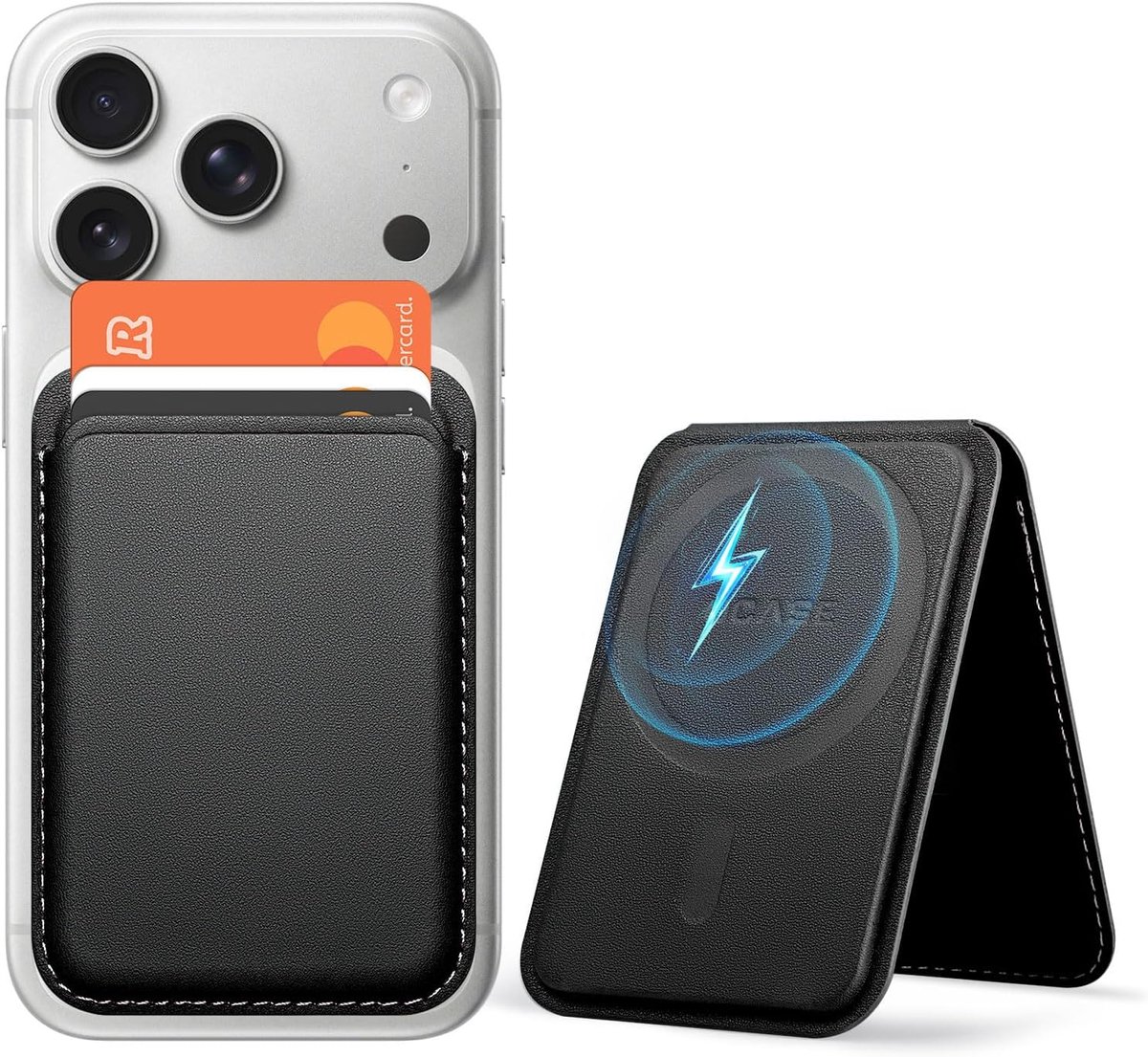 Mobiele telefoon portemonnee - premium leer - compatibel met Mag-Safe - stijlvol en functioneel - ShopVlot