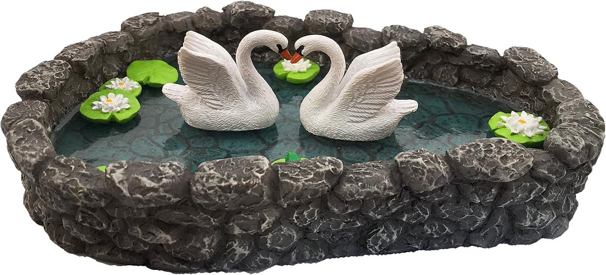 Miniatuur vijver - 4,2 cm hoog - hartvormig - perfect voor je feeën tuin - ShopVlot