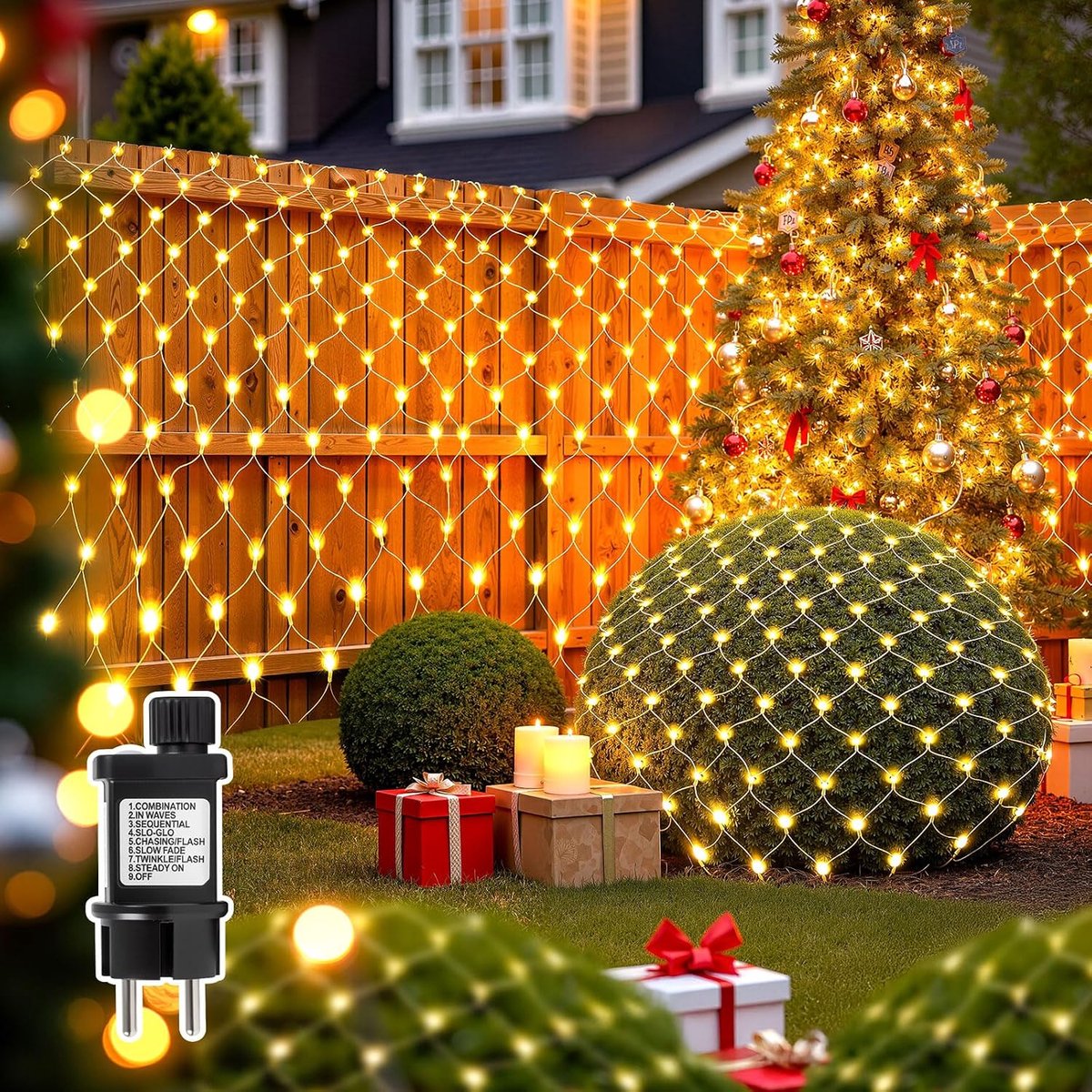LED Lichtnet 3 x 2 m - 200 LEDs - IP44 Buitenlicht - 9 Modes met Timerfunctie - ShopVlot