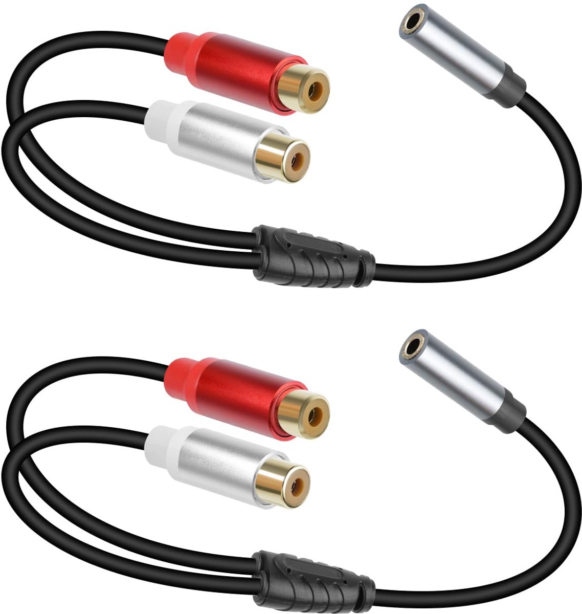 3.5mm naar 2 RCA stereo audiokabel - Y-splitter - 1/8 inch vrouwelijke naar 2-RCA jack - ShopVlot