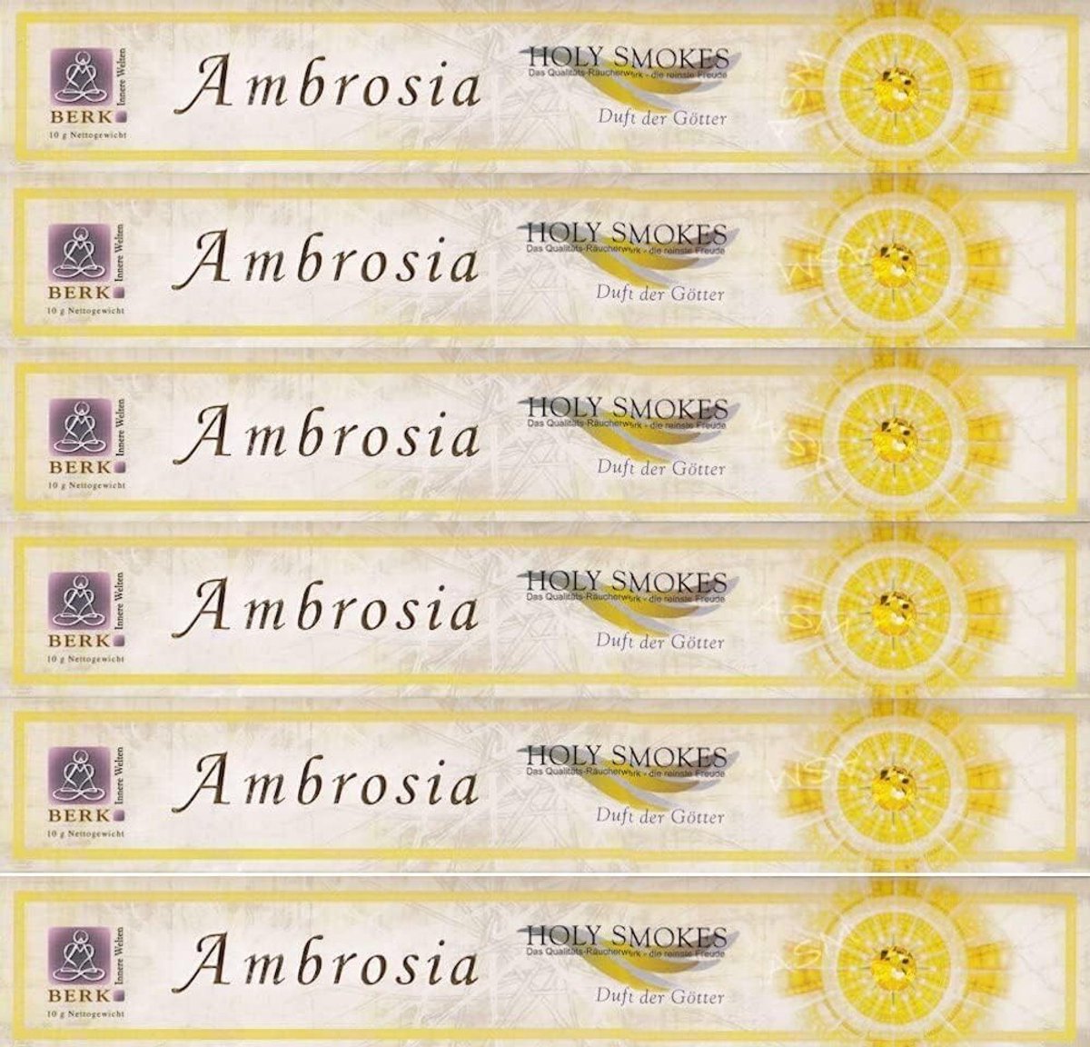 Räucherstäbchen 6 Packingen - Ambrosia - geur van de goden - voor een spirituele ervaring - ShopVlot