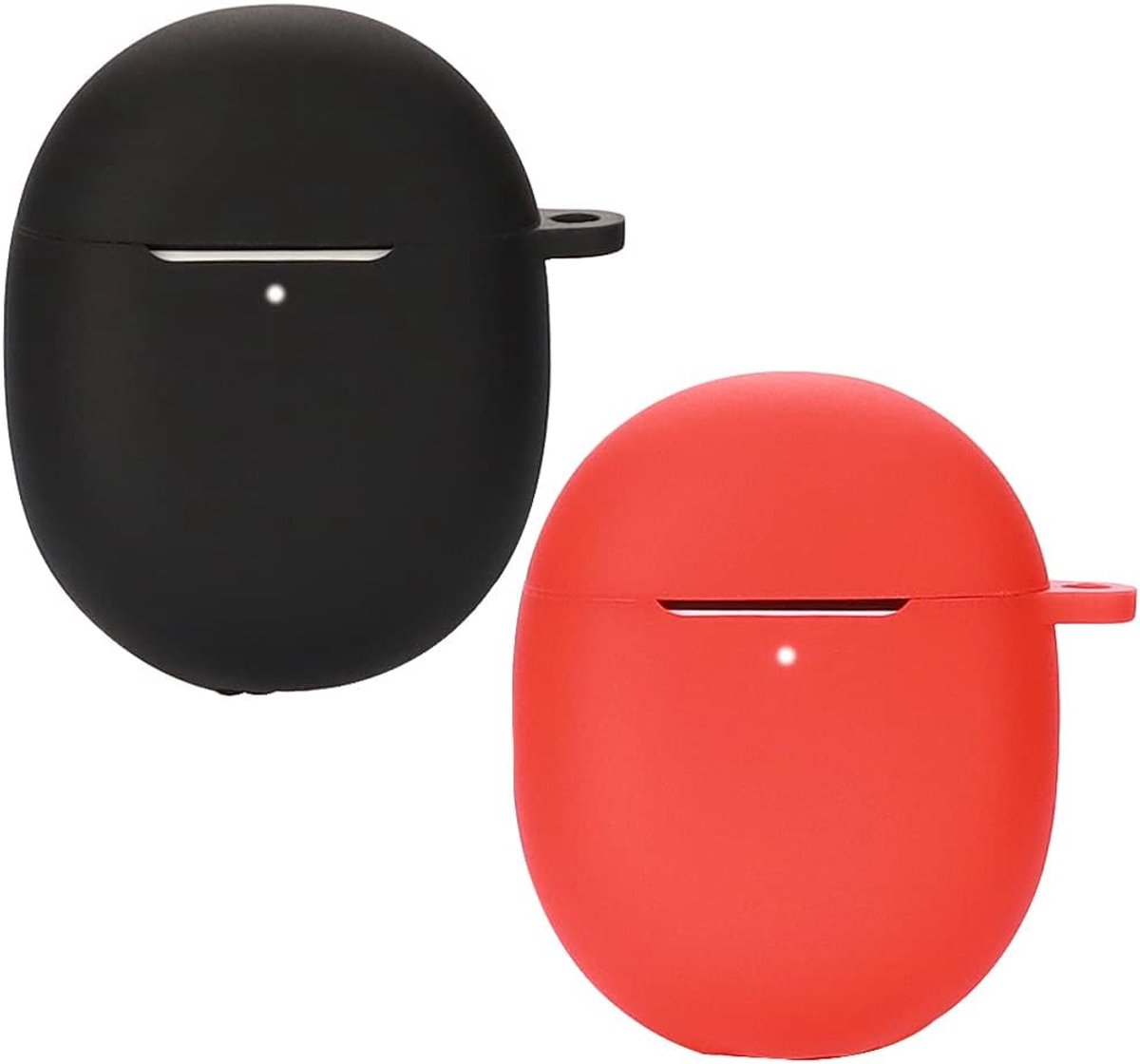 Silicone case voor Google Pixel Buds Pro - zwart rood - schokbestendig - bescherming tegen stof en krassen - ShopVlot