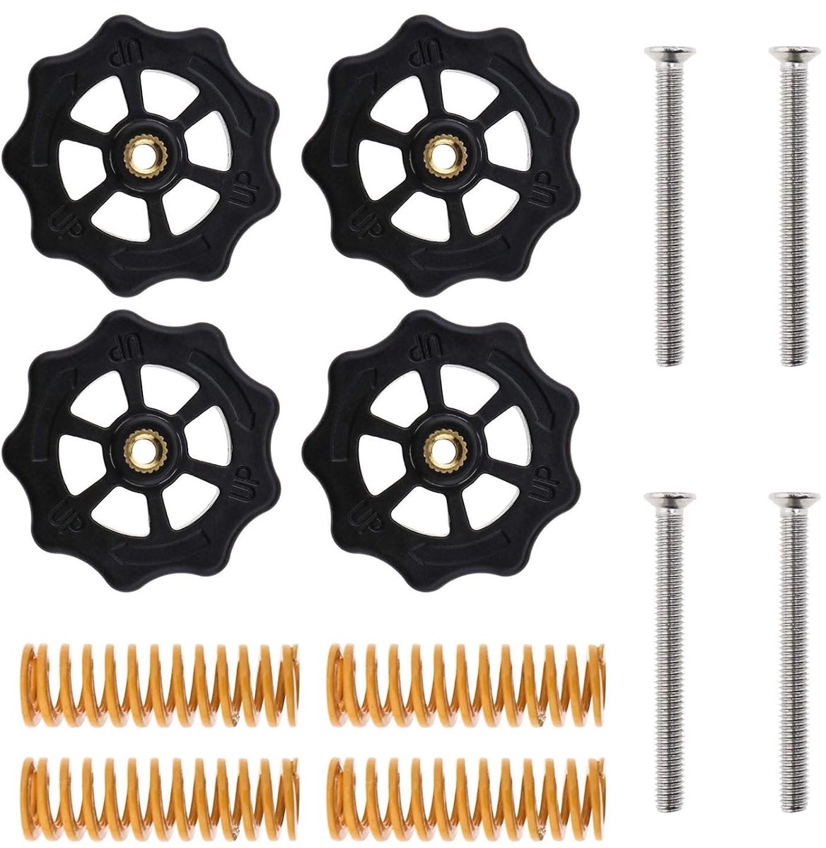 3D printer leveling aanpassingskit - 12 stuks M4 veer - compatibel met Creality CR-10 en Ender 3 - ShopVlot