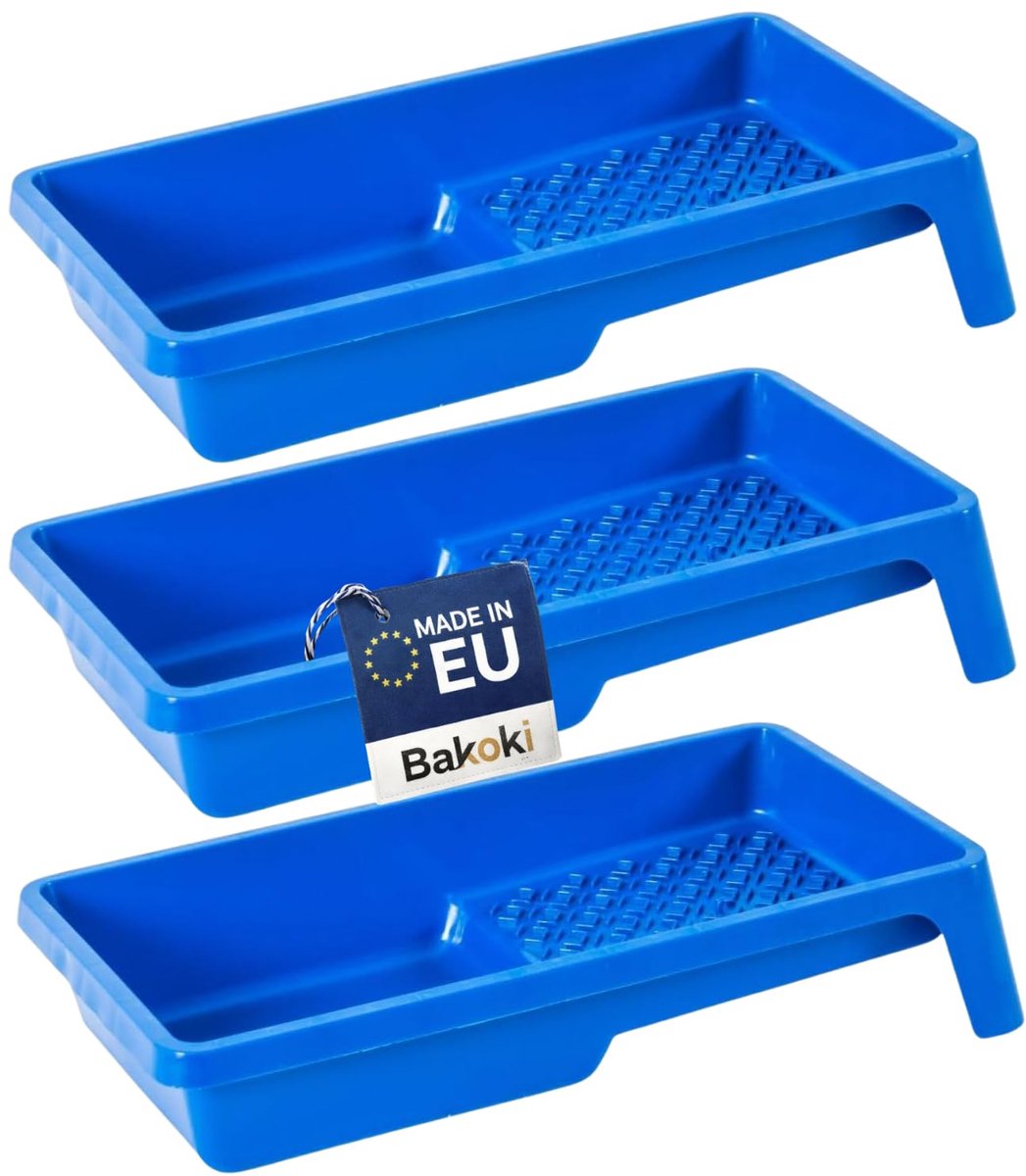 Verfbak 15 x 29 cm - kunststof blauw - voor muurverf - ideaal voor schilderprojecten - ShopVlot