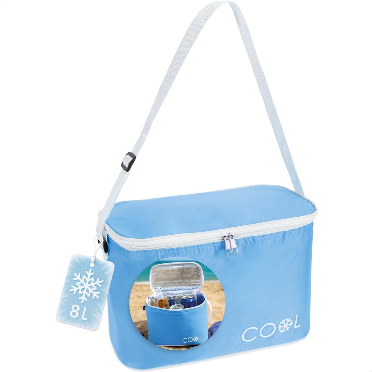 Koeltas 8 L - Opvouwbare thermokoelbox - Lichtgewicht geïsoleerd - Ideaal voor picknicks - ShopVlot
