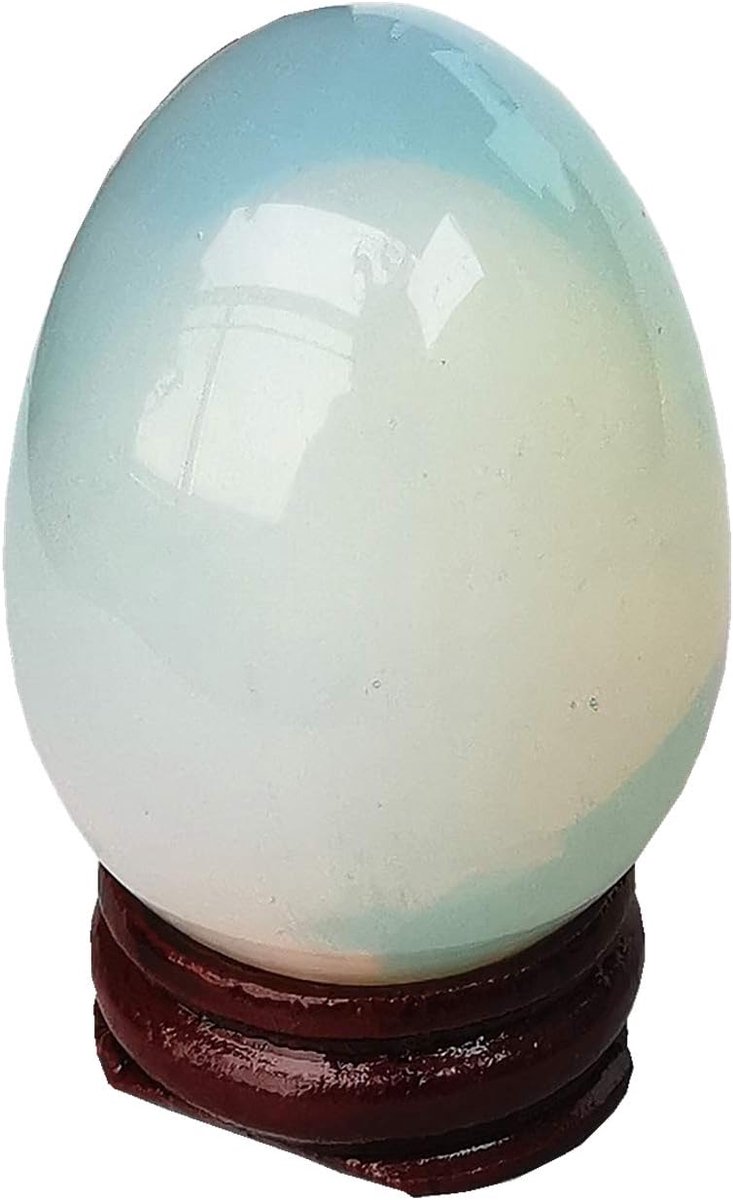 Meditatie ei 5 x 3.5 cm - Opalit edelsteen - Fengshui en chakra - Voor meditatie en zelfreflectie - ShopVlot