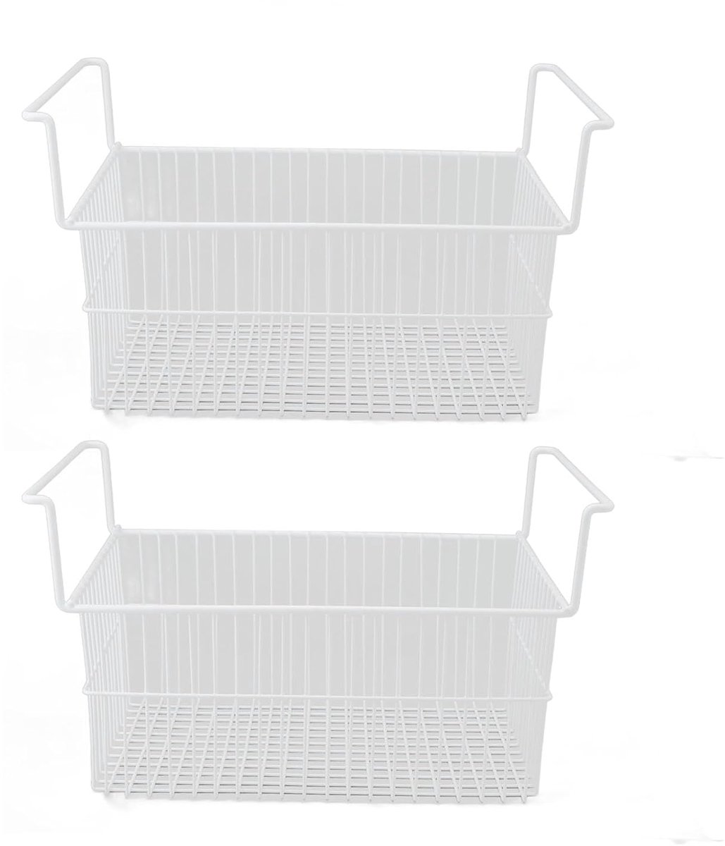 Vriezer Mand Organizer 56,5x25,2cm - Stalen Draad - Met Handvat - Ideaal voor Keukenkastjes - ShopVlot