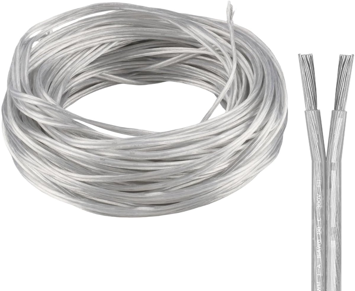 Flexibele PVC Kabel 10m - Transparant 2-draads - 18 AWG Tinnen Koper - Voor Lampen en Sfeerverlichting - ShopVlot