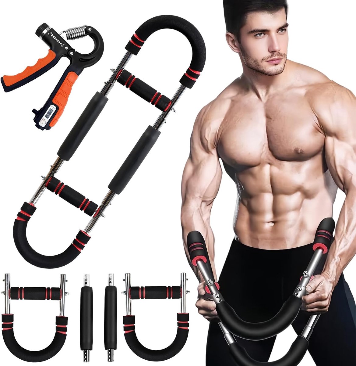 Twister Arm Trainingsset - Verstelbare borsttrainingsapparatuur - Handvatversterker - Versterk je armen en schouders - ShopVlot