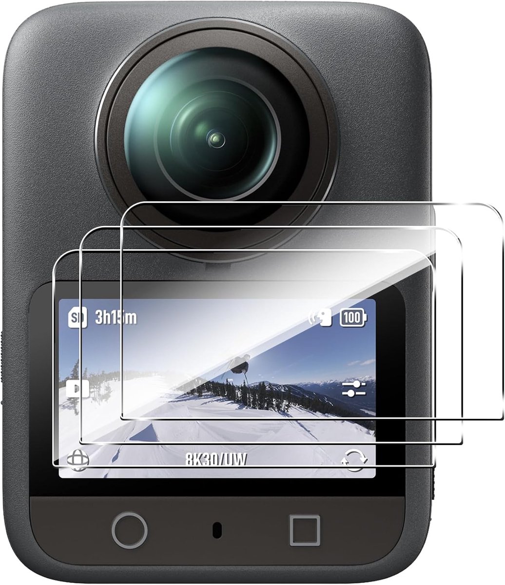 Tempered glass voor Osmo 360 - 3 stuks - 9H hardheid - krasbestendig - eenvoudig te installeren - ShopVlot