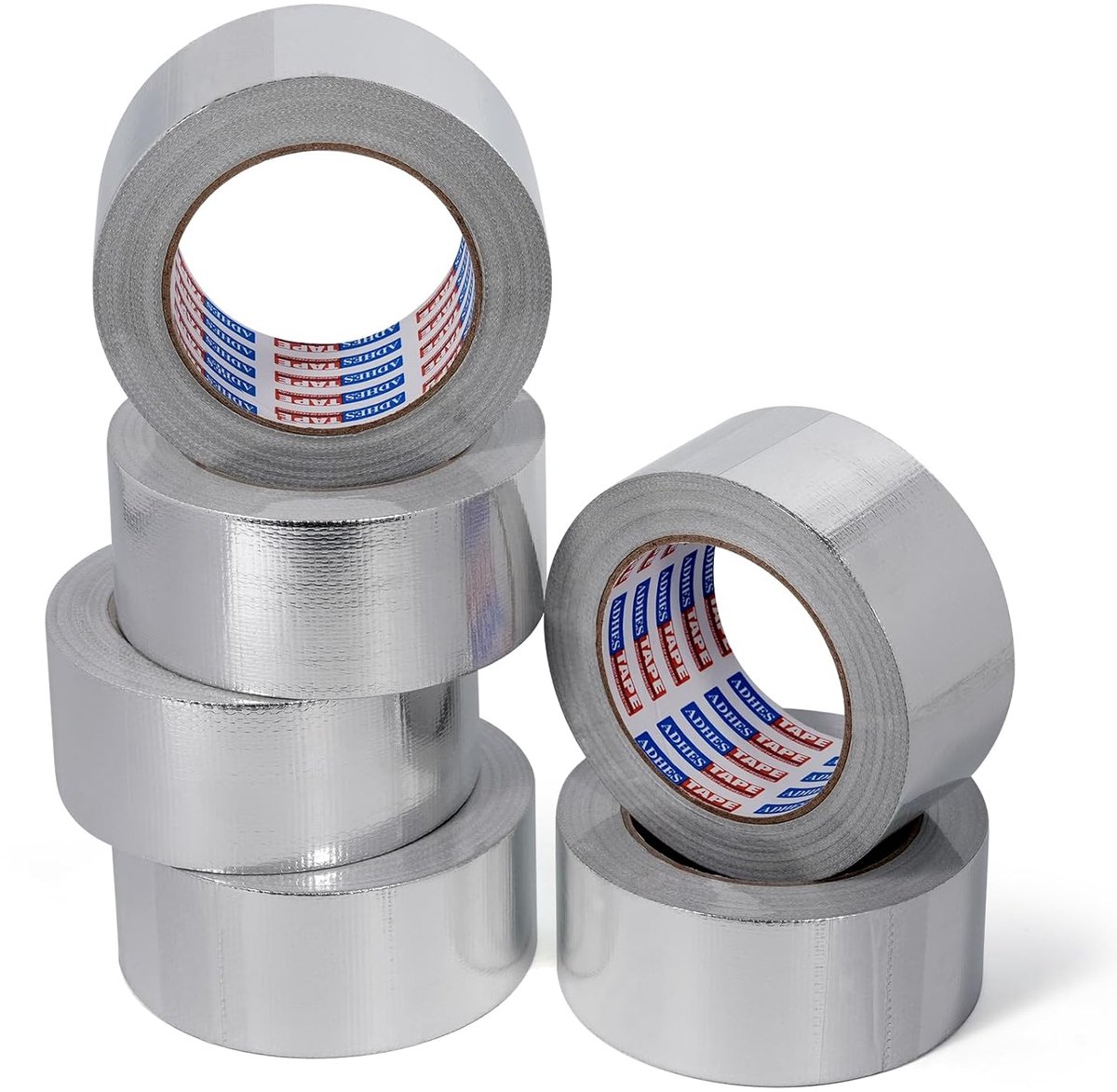 Aluminium Plakband 50 mm x 25 m - Versterkt met Glasvezel - Temperatuurbestendig 80°C tot 100°C - Ideaal voor Isolatie - ShopVlot