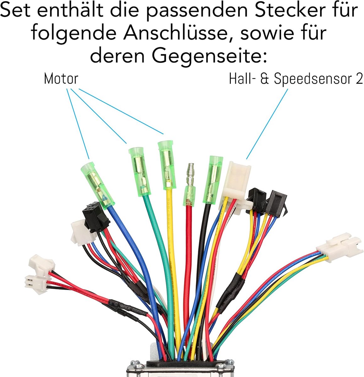 Connector set motor en Hall - complete set - hoogwaardige kwaliteit - eenvoudig te installeren - ShopVlot