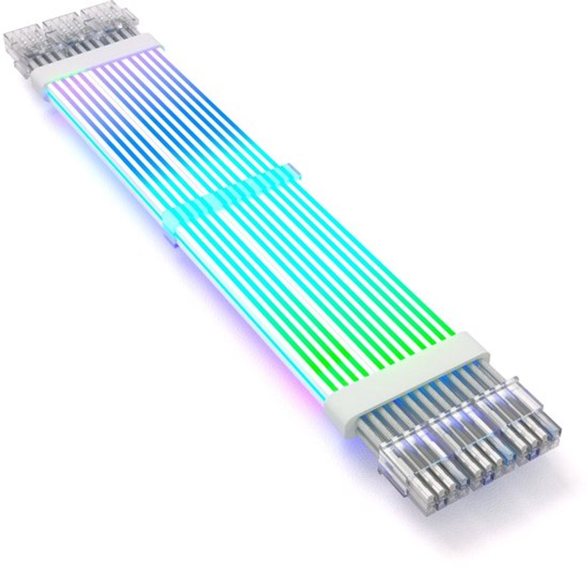 RGB-voedingsverlengkabel, ARGB-moederbordkabel, 18AWG pc-kabels voor behuizing, 3 x 8-pins mannelijk-vrouwelijke lichtstrip