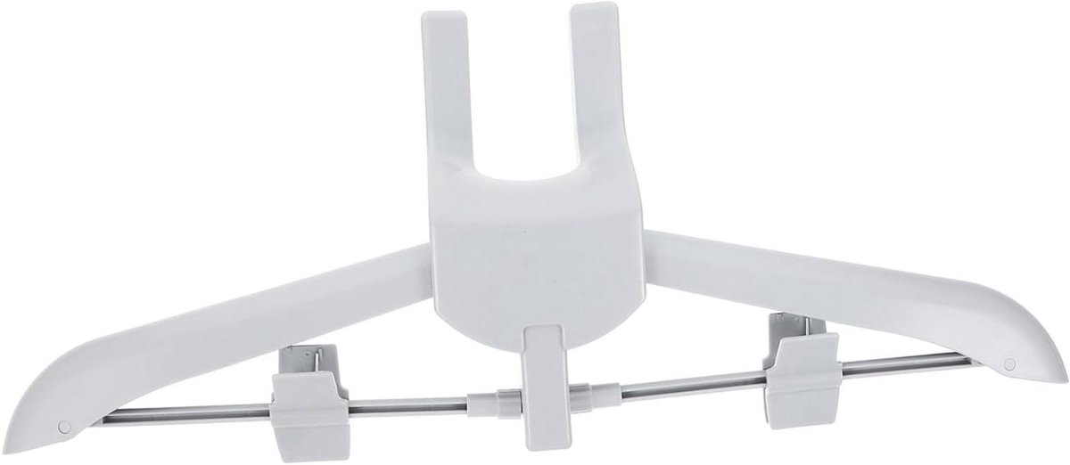 Kledingstomer Hanger - Strijkrek Opvouwbaar - Kleding Stomen - Met Broekclip - 46.5CM - Lichtgrijs