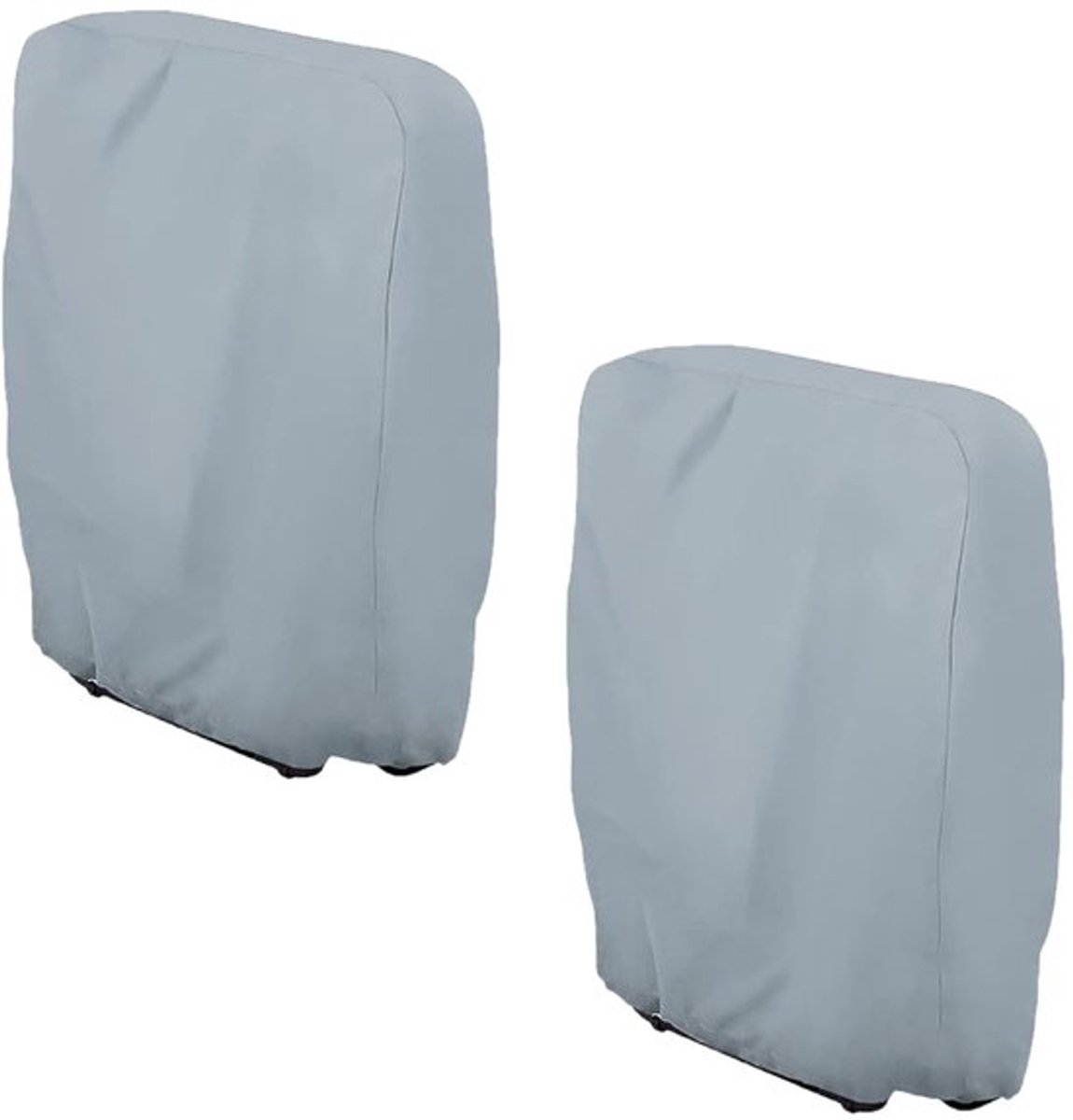 2 stuks tuinstoelhoezen waterdicht, Zero Gravity klapstoelhoezen, patio 28 inch B x 13 inch D x 43 inch H, waterdichte anti-UV liggende stoelhoes, buitenterras ligstoel hoes met opbergtas - grijs