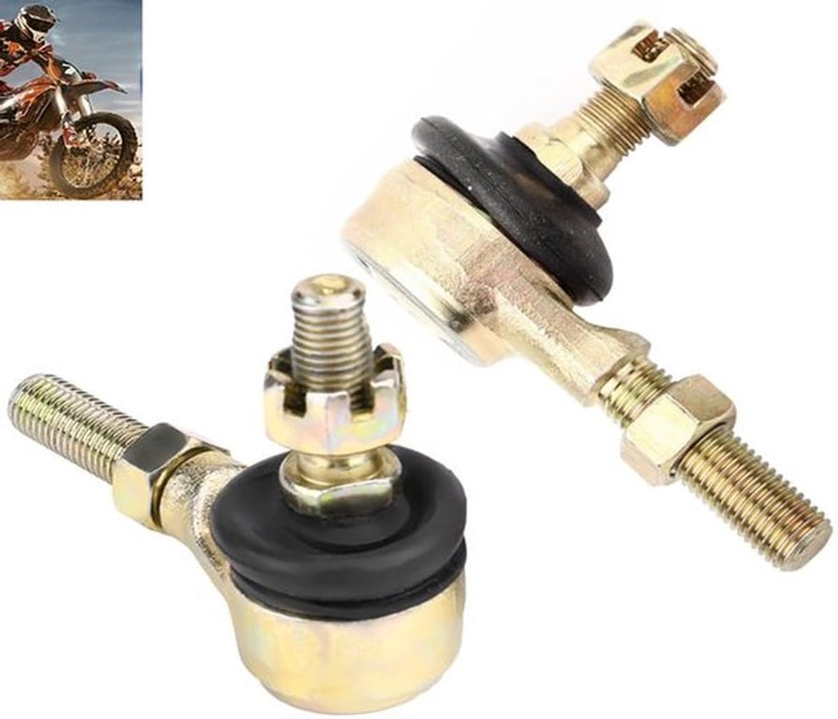 Stuurstangkogelgewricht, 10 mm links en rechts Stuurstangkogelgewricht vervangen 70 90 110cc 125 150 200 250cc Go Kart Bromfiets Scooter
