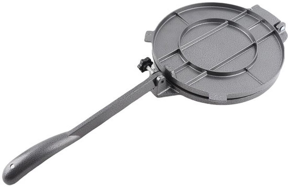 Tortillapers, efficiënte en handige tortillapersgereedschappen besparen tijd en energie. Bloemtortillapers Multifunctionele keukenpers voor het maken van handcakes (20 cm zwart)