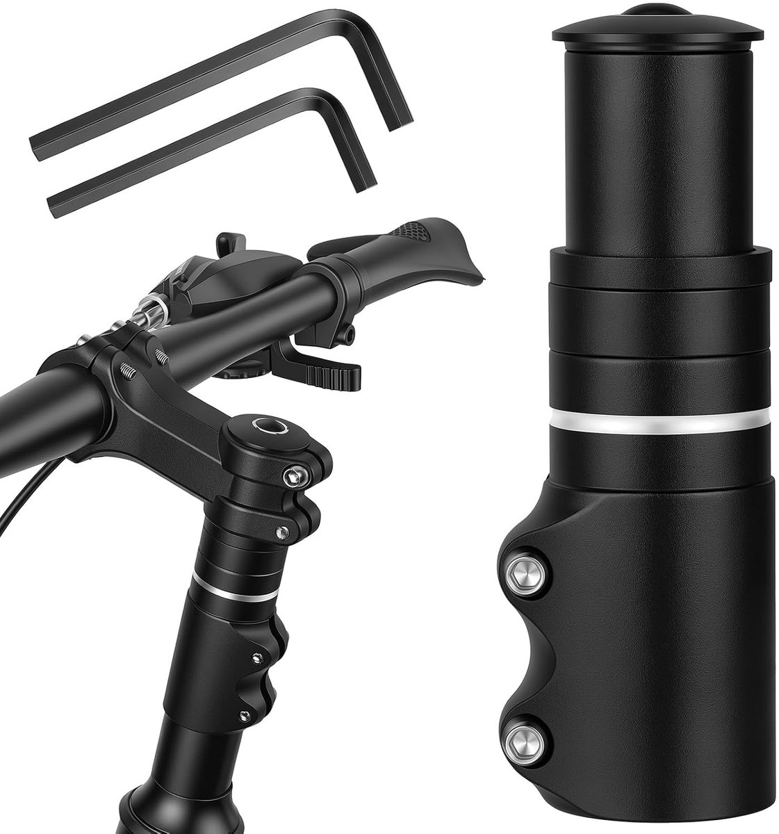 Fietsstuurpen 85/115/180 mm - aluminiumlegering - krasbestendig en roestvrij - eenvoudig af te stellen - ShopVlot