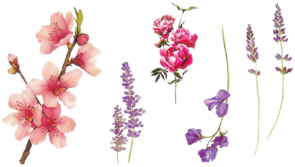 Tijdelijke tattoo Bloemen sierlijk 3 dagen