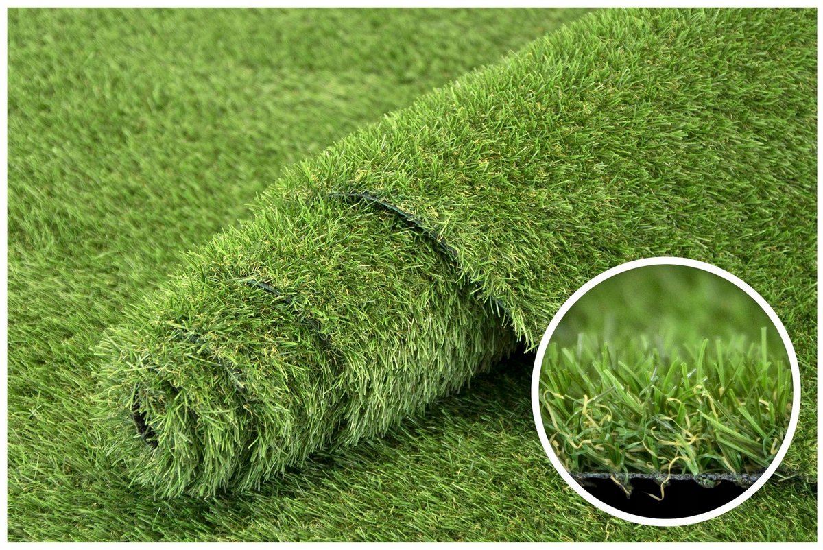 Merkloos Merkloze Kunstgras 28mm Groen - 2m Breed - Balkon & Tuin