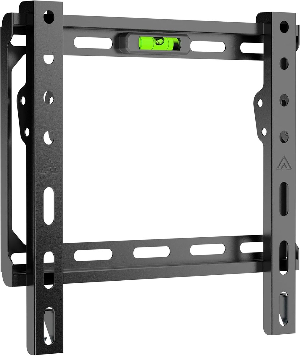 SnelShoppen - Fixed TV Wandbeugel Extra Slim voor 13" tot 42" Televisies - VESA 50x50, 75x75, 100x100, 100x200, 200x100, 200x200 - Zwart - Perfect voo