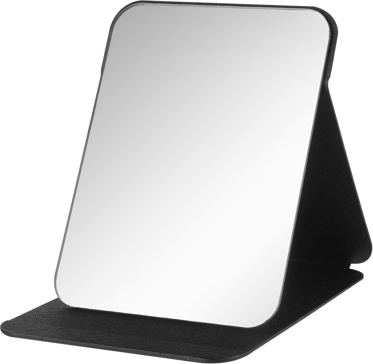 Make-up spiegel 21.5 x 15.5 cm - Opvouwbaar met PU hoes - Verstelbare standaard - Ideaal voor reizen - SnelShoppen