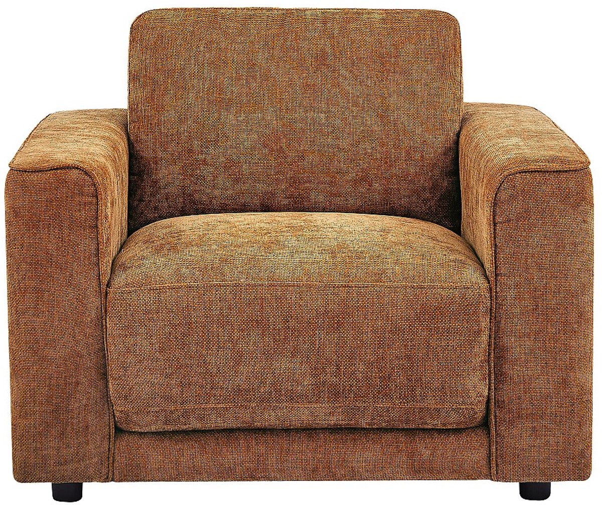 Vente-unique Fauteuil in gestructureerde terracotta stof NETUSO