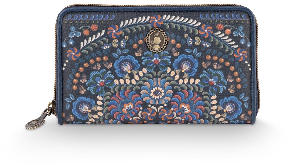 Pip Studio - Portemonnee - Willow II Ricamo - Donkerblauw - 18x3x11cm