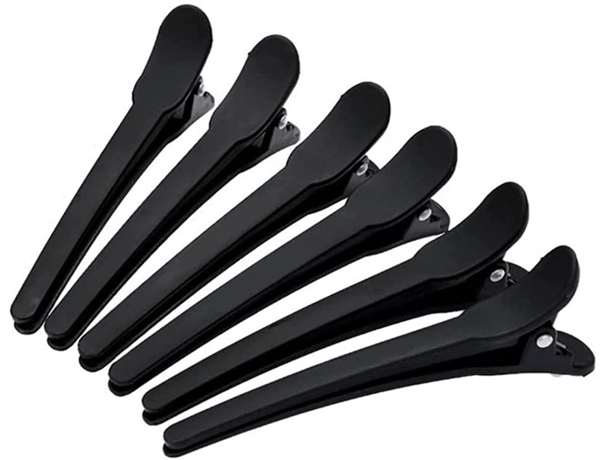 Dailygoods - 6 Stuks Combi Clip Haarclips - Kunststof Haarklemmen Zwart