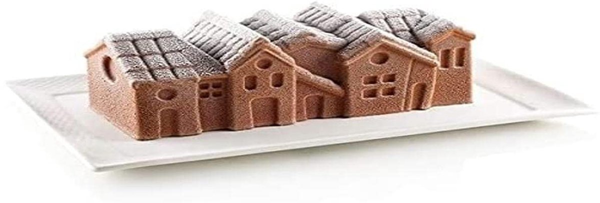 silikomart - WINTER VILLAGE – set van siliconen, grijs, 240 x 100 cm, H 82 mm