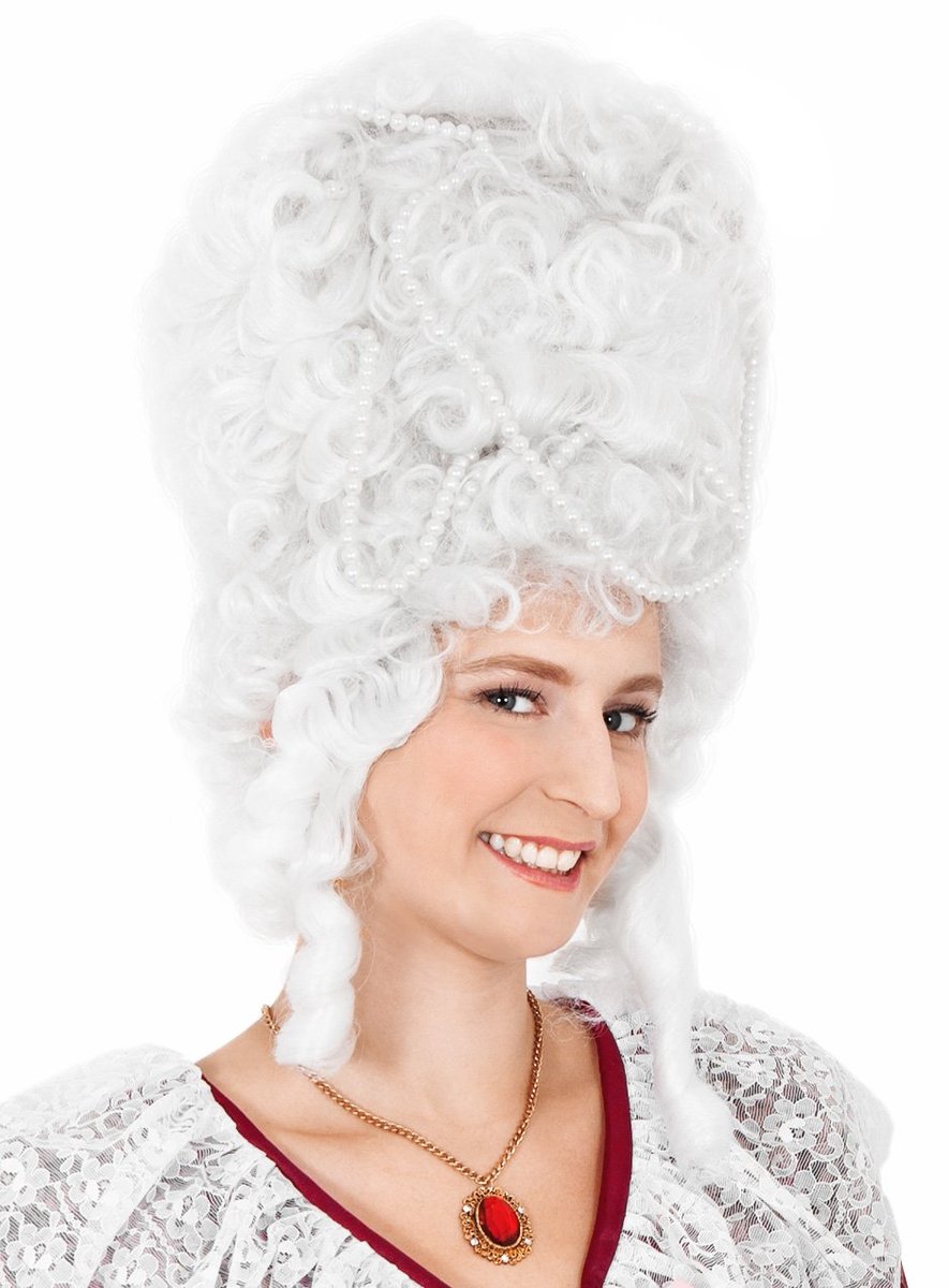 Madame Pompadour Pruik - Carnaval Kostuum Feest
