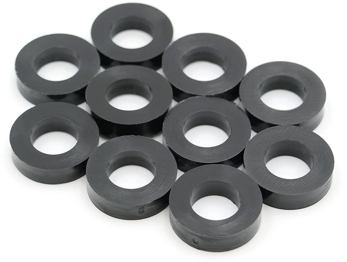 Dailygoods - Afstandsstukken - afstandshulzen - zonder schroefdraad - zwart - sluitringen - ideaal voor afstanden tussen onderdelen - 10 stuks