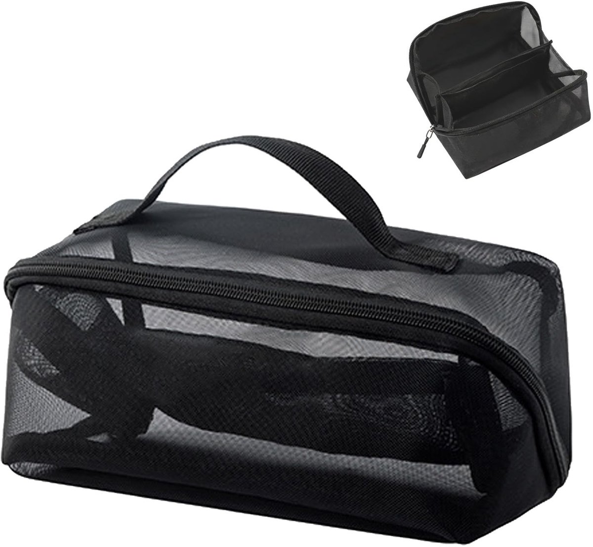 Dailygoods - Draagbare Mesh Reis-Cosmeticatas - Transparante Make-uptas