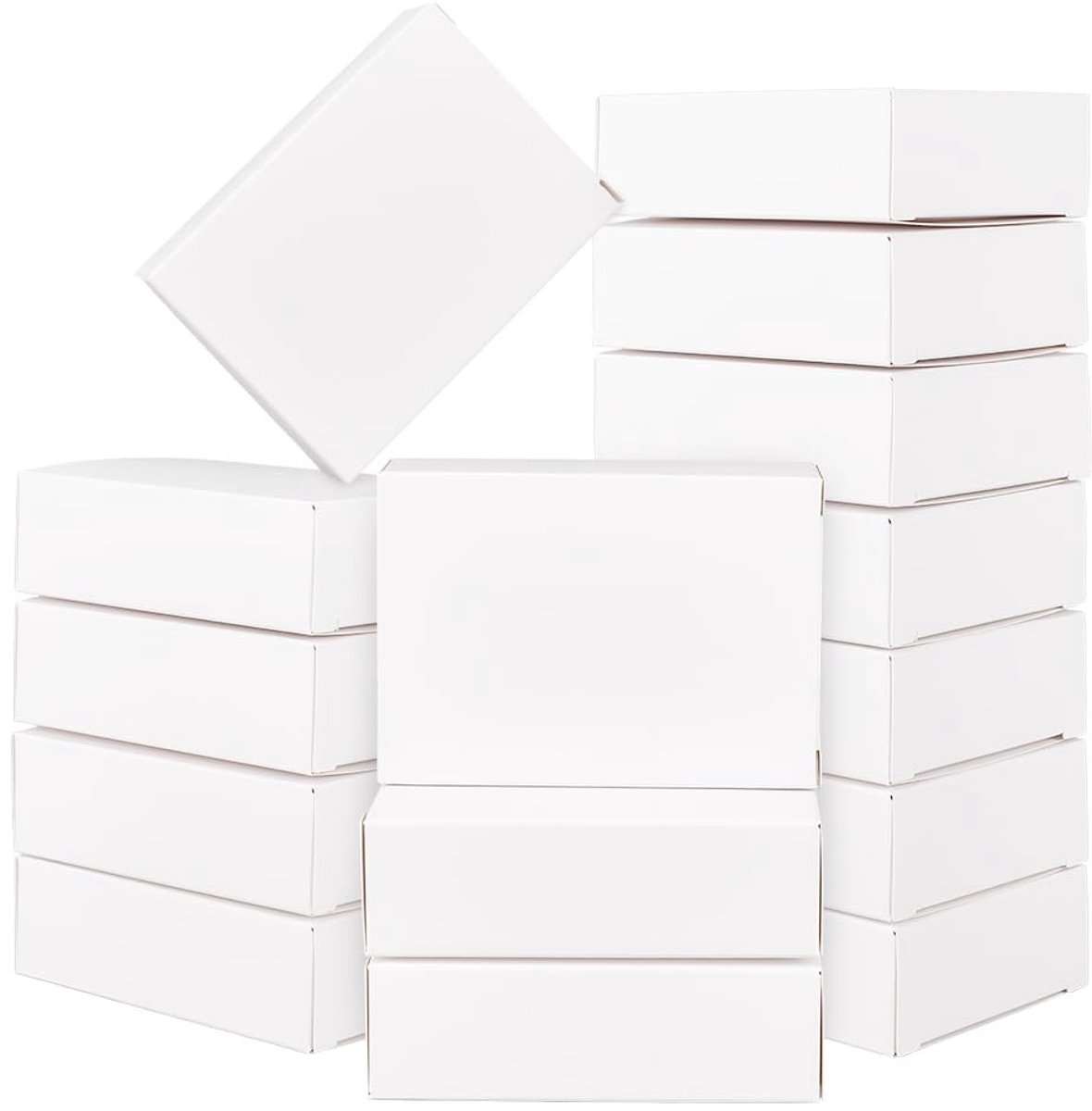 Dailygoods- Zeepverpakkingsdozen 120 stuks - Cadeaudozen met deksel - Verpakkingen voor zelfgemaakte zeep - Compact ontwerp - 7 x 3 x 10 cm - Witte kleur