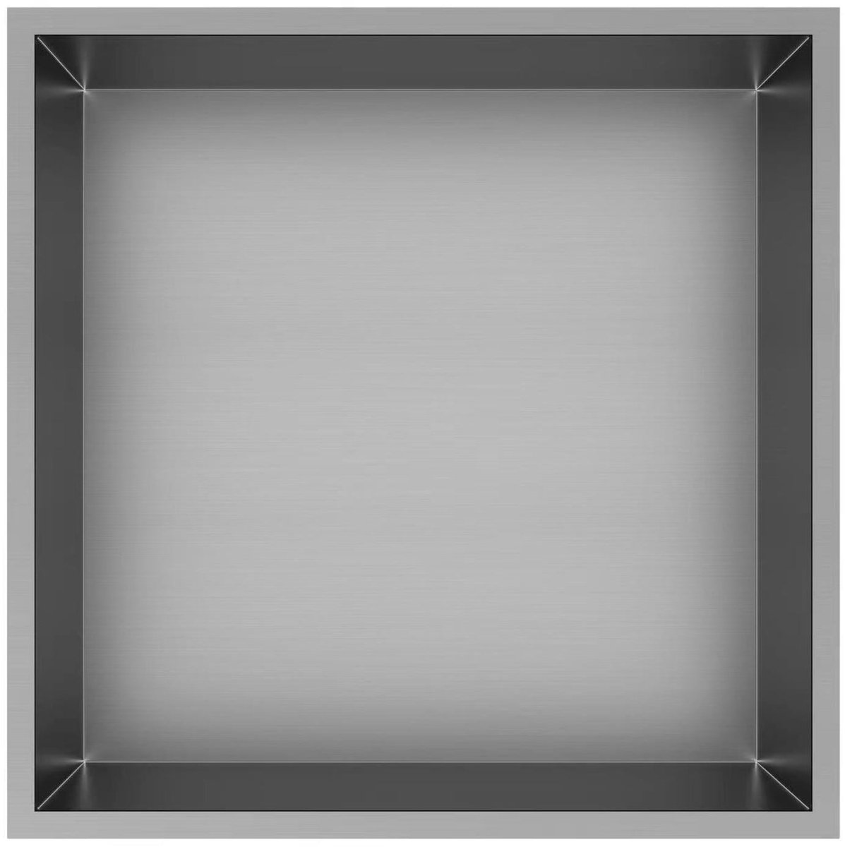 Badkamer inbouwnis 30x30x7cm Sanitado Ferro Kaya in RVS