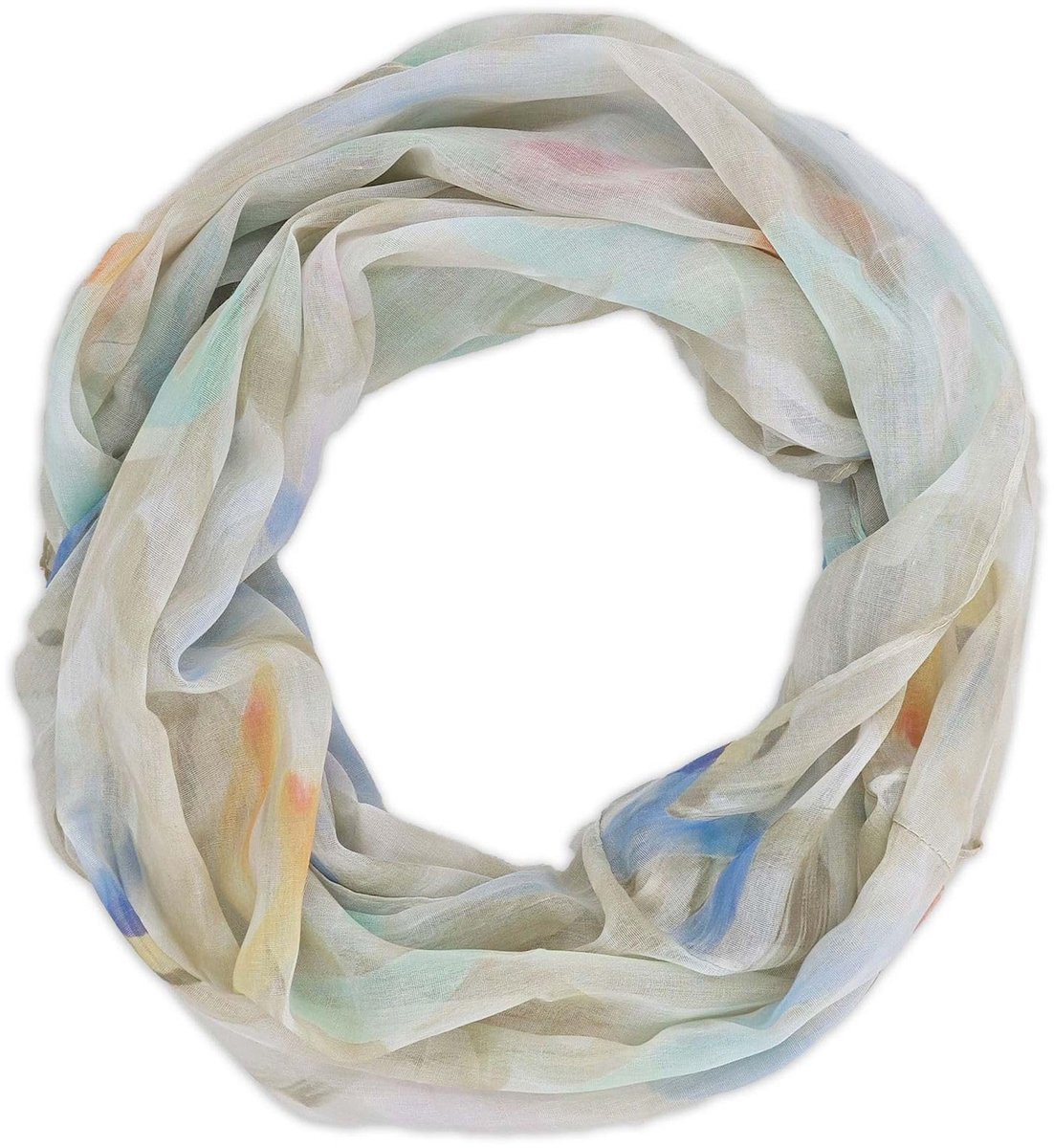 styleBREAKER Dames loopsjaal met penseelhartpatroon | luchtige lichte sjaal | zachte viscose halsdoek voor lente en zomer 79 x 49 cm